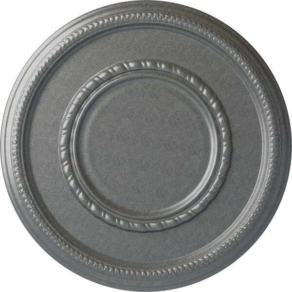 Ekena Millwork Federal Roped Large Ceiling Medallion (Fits Canopies up to 7 3/4"), 17 3/8"OD x 1 1/8"P, Platinum CM17FEPLS - main